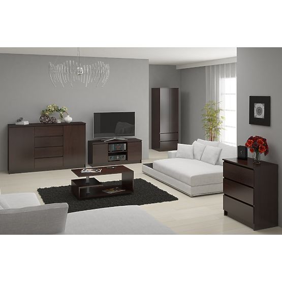 SZEKRÉNY S 90 cm 2 AJTÓ 2 FIÓK PK WENGE