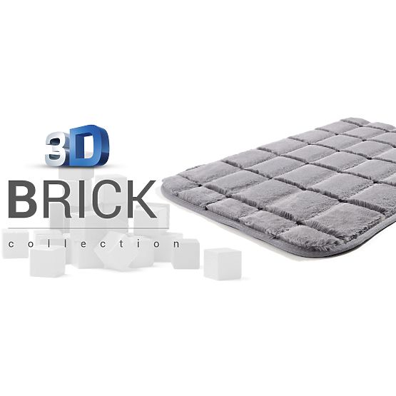 Szőnyeg 3D BRICK krémszínű