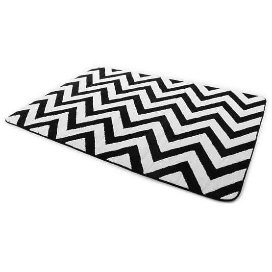 Szőnyeg 3D cikkcakk BLACK & WHITE