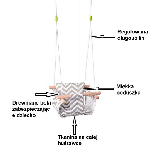 Szövet hinta a kicsiknek