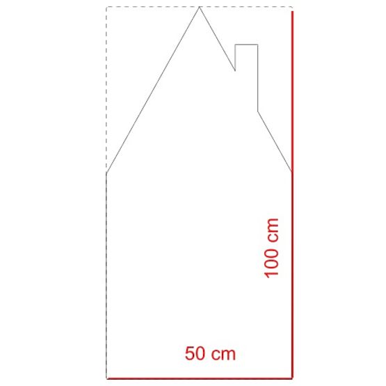 Táblaház kéményes 100cm