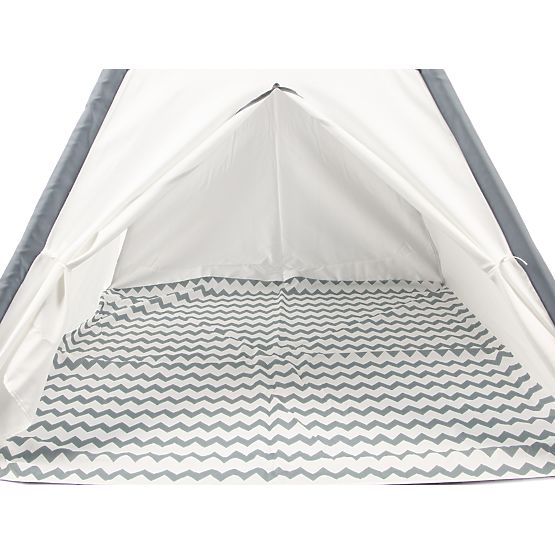 Teepee gyermek sátor - szürke-fehér