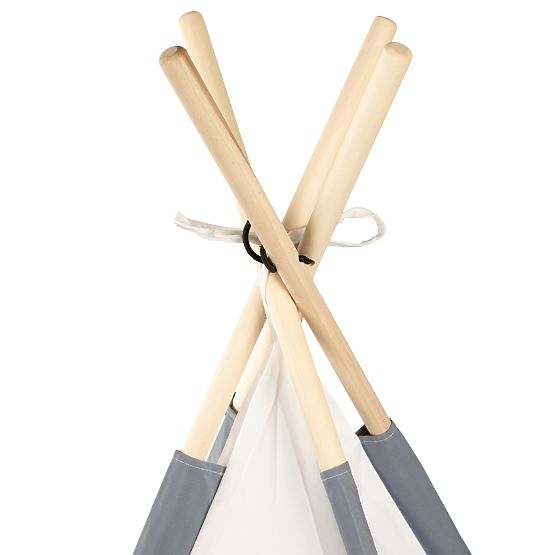 Teepee gyermek sátor - szürke-fehér