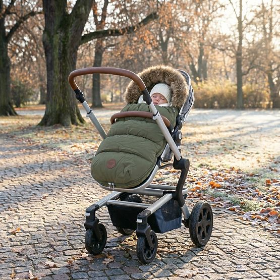 Téli babakocsi táska Mouse - khaki