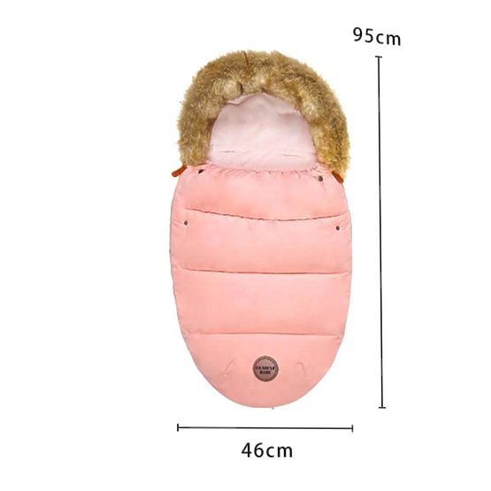 Téli lábzsák a Mouse babakocsihoz - régi rózsaszín