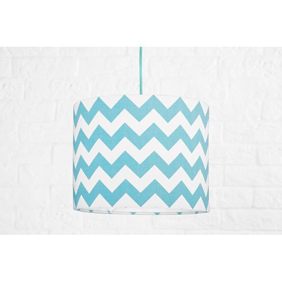 Textil függőlámpa - cikkcak mini - türkizkék