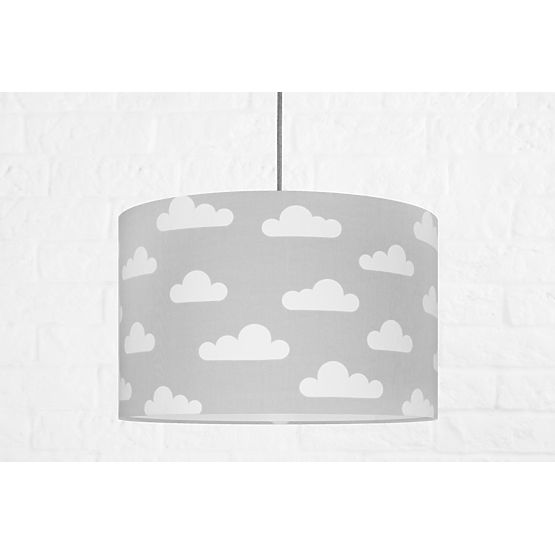 Textil függőlámpa - felhők - szürke
