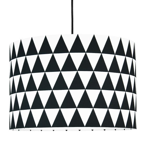Textil függőlámpa - Triangle - fekete