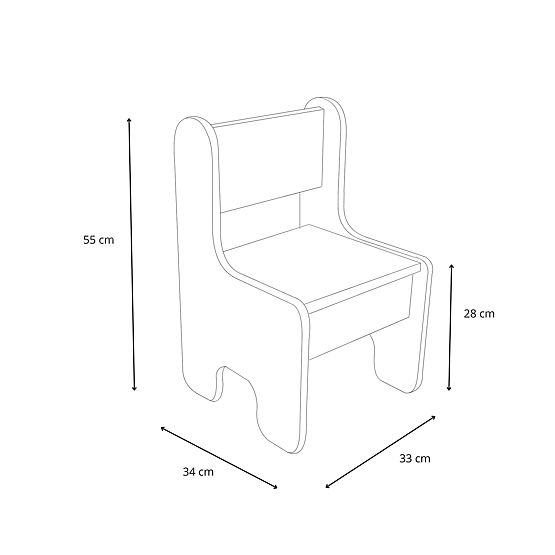 Timi gyerek asztal + MDF szék fehér színben