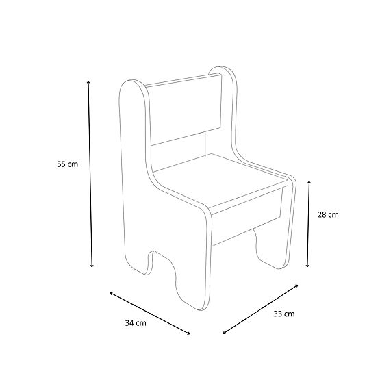 Timi gyerekasztal + szék fehér / arany tölgy craft színben