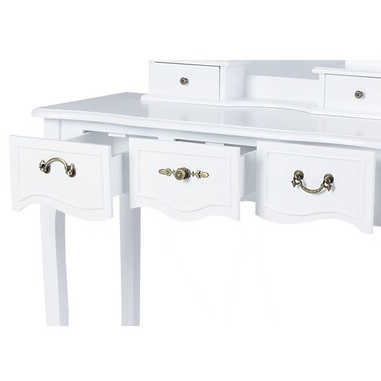 Alva szépségasztal tükörrel és székkel