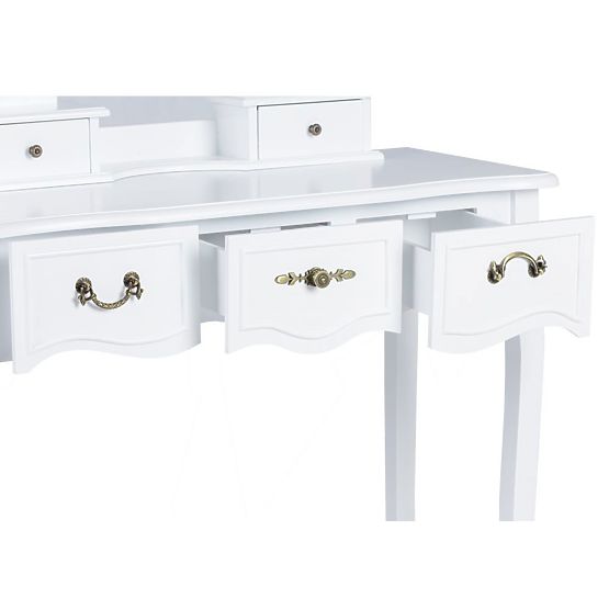 Alva szépségasztal tükörrel és székkel