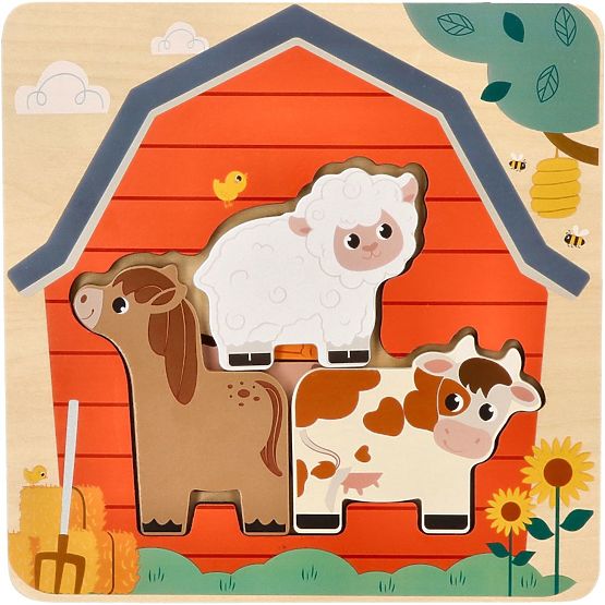 Többrétegű farm állatos puzzle