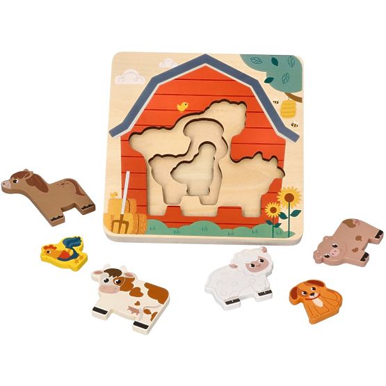 Többrétegű farm állatos puzzle