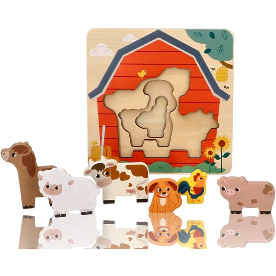 Többrétegű farm állatos puzzle