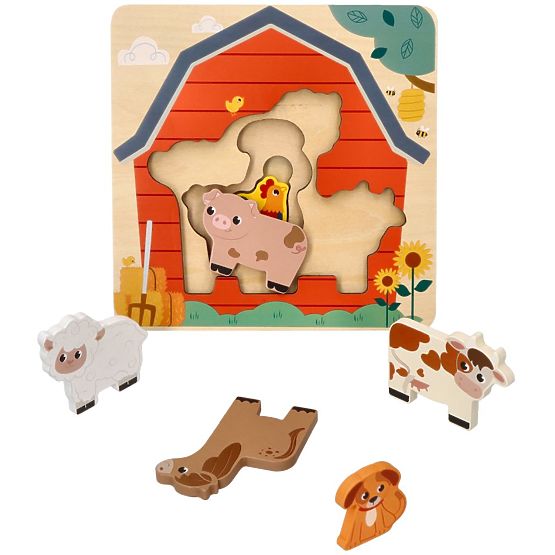 Többrétegű farm állatos puzzle