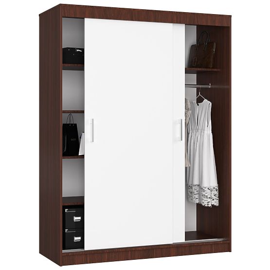 TOLÓSZEKRÉNY 150 cm CLP MONO WENGE/FEHÉR