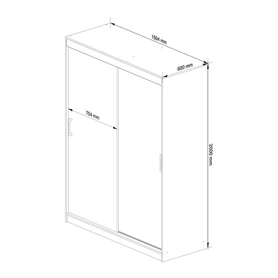 TOLÓSZEKRÉNY 150cm CLP SONOMA