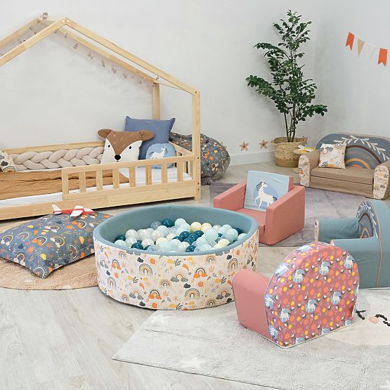 Gyerekfotel Unicorn - rózsaszín