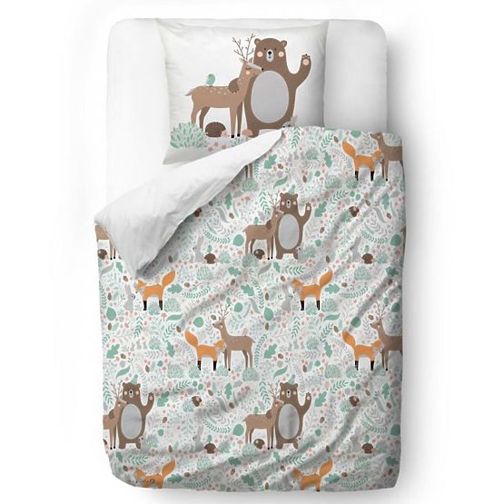 Úr. Little Fox Bedding Animal friends - takaró 100 x 130 cm párna: 60 x 40 cm