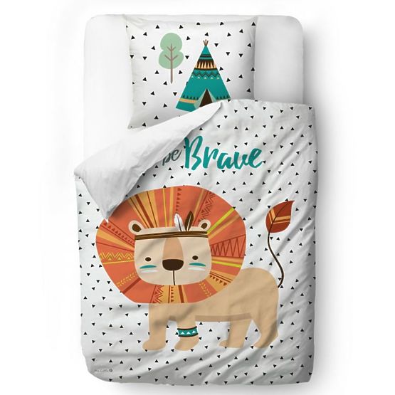 Úr. Little Fox Bedding Bátor oroszlán - takaró: 100 x 130 cm párna: 60 x 40 cm