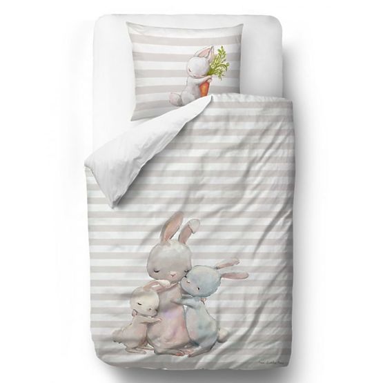 Úr. Little Fox Bedding Forest School - Nyuszik - 100 x 130 cm + 60 x 40 cm