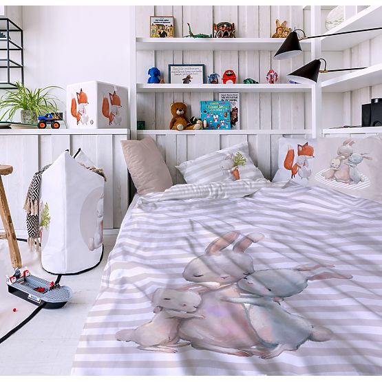 Úr. Little Fox Bedding Forest School - Nyuszik - 100 x 130 cm + 60 x 40 cm