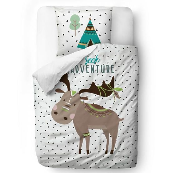 Úr. Little Fox Bedding Moose - takaró: 135 x 200 cm párna: 60 x 50 cm