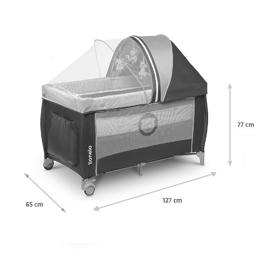 Utazóágy LIONELO Sven plusz - barna