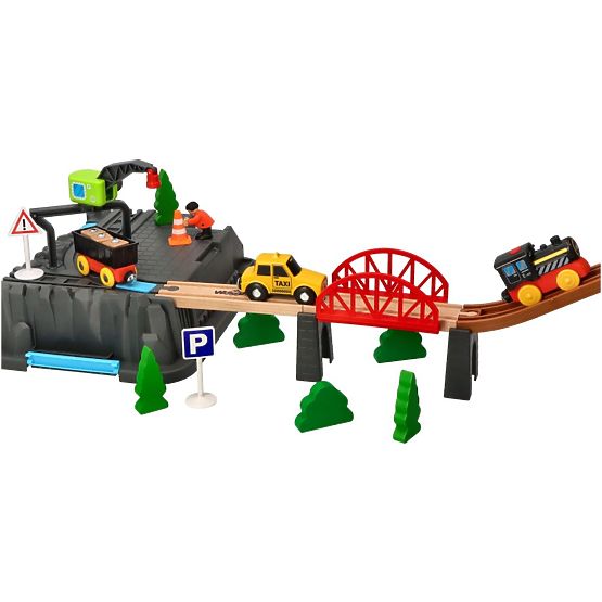 Vasúti készlet Bánya 63 elemmel