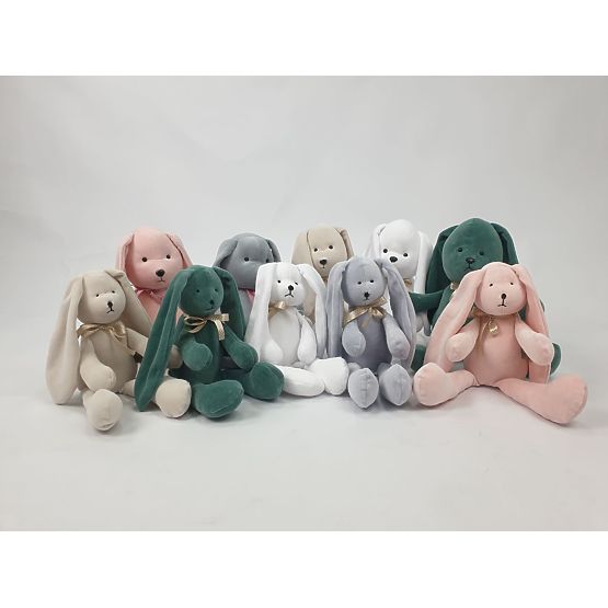 Velúr játék Nyúl 35 cm - zöld