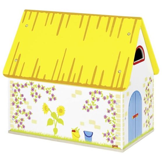 Vidéki ház babákkal bútorokkal