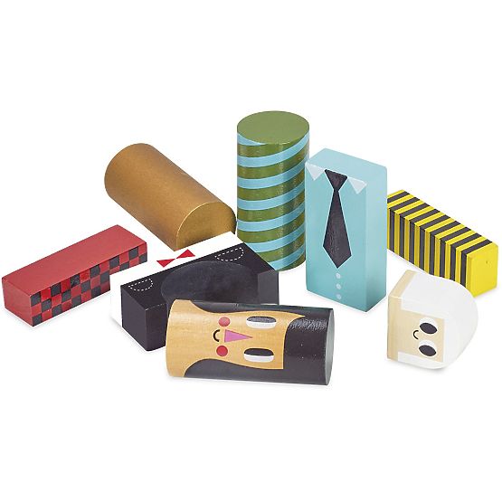 Vilac Fa építőkockák figurákkal