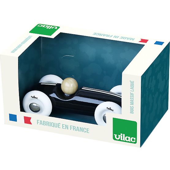 Vilac Fa mini Grand Prix vintage fekete autó