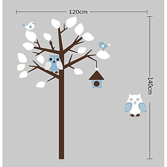 Vinyl alapú öntapadó matricák - fa és baglyok