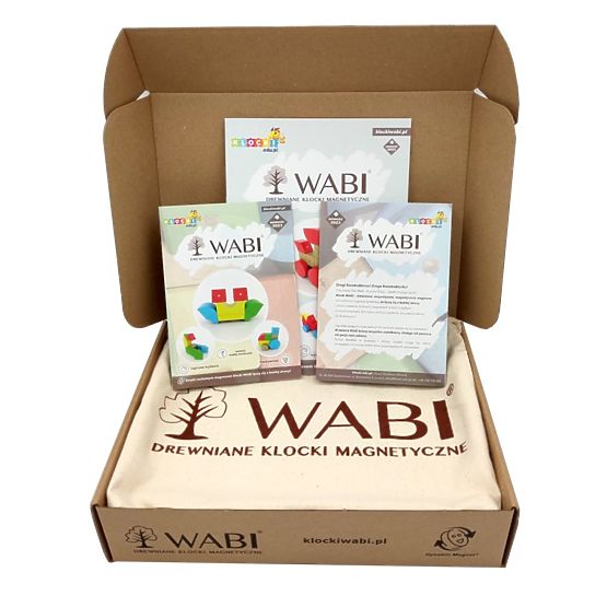 WABI fa-mágneses kockák, 40 elem