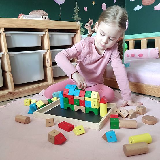 WABI fa-mágneses kockák, 40 elem