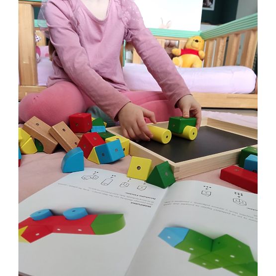 WABI fa-mágneses kockák, 40 elem
