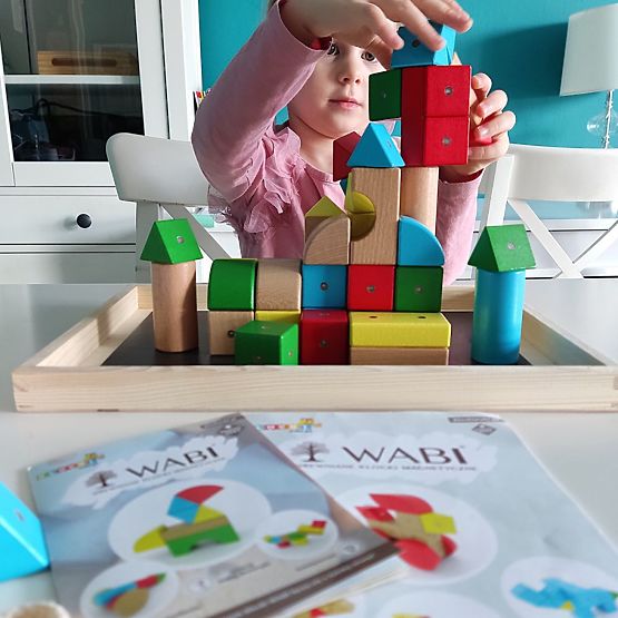 WABI fa-mágneses kockák, 40 elem