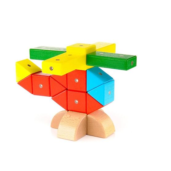 WABI fa-mágneses kockák, 40 elem