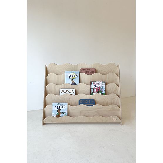 WAVE L könyvespolc - természetes