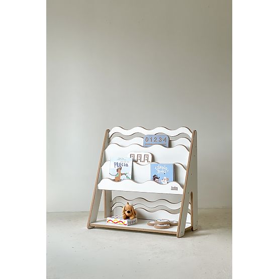 WAVE M könyvespolc és játékpolc - fehér