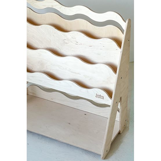 WAVE M könyvespolc és játékpolc - természetes