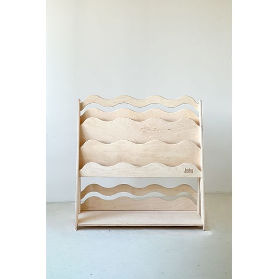 WAVE M könyvespolc és játékpolc - természetes