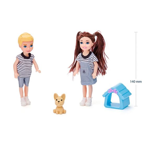 Woodyland Modern családi babák állatokkal