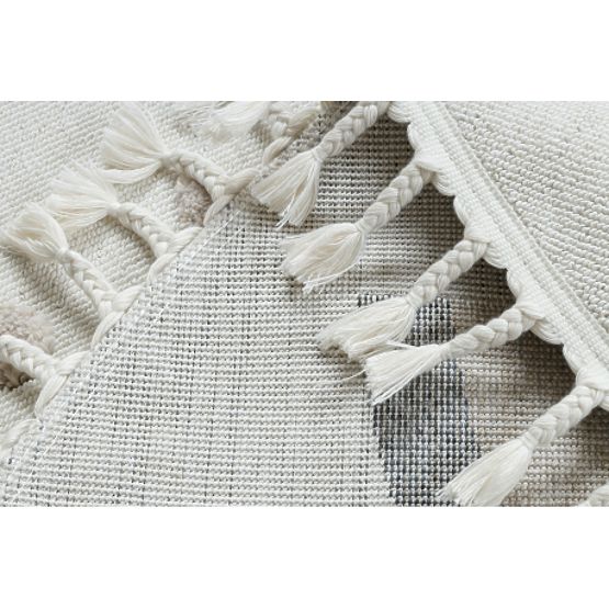 YOYO EY78 kerek szőnyeg fehér / bézs - Felhő, Szivárvány, pöttyök gyerekeknek, szerkezeti, érzékszer