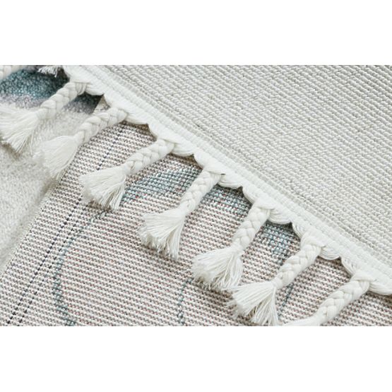 YOYO GD49 szőnyeg fehér/szürke - Egyszarvú gyerekeknek, szerkezeti, érzékelő rojtokkal