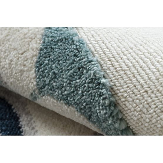 YOYO GD49 szőnyeg fehér/szürke - Egyszarvú gyerekeknek, szerkezeti, érzékelő rojtokkal