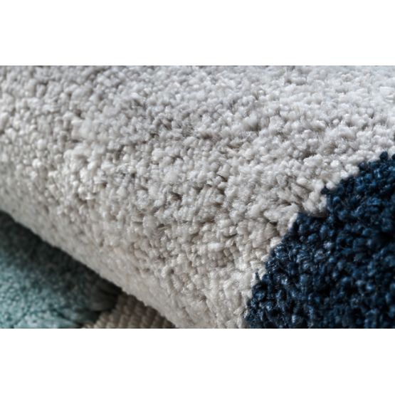 YOYO GD59 szőnyeg fehér/szürke - Kiscica gyerekeknek, strukturált, érzékszervi rojtokkal