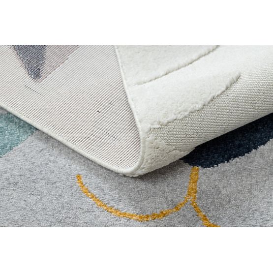 YOYO GD80 szőnyeg fehér/szürke - Tigris gyerekeknek, szerkezeti, érzékszervi rojtokkal